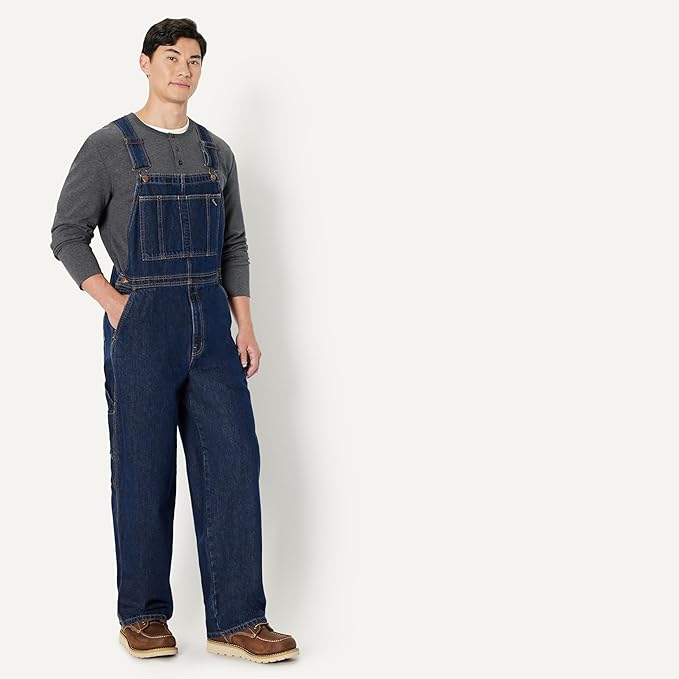 Amazon Basics Men's Relaxed Fit Workwear Bib Overall