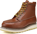 HANDPOINT Men's Classic 6" Leather Soft Toe Slip Resistant Durable Breathable Brown Work Boot 84994