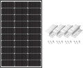 Newpowa Bifacial 100 Watts 12V 10BB Monocrystalline 100W Solar Panel High Efficiency Mono Module RV Marine Boat Off Grid (100W / Mounts)