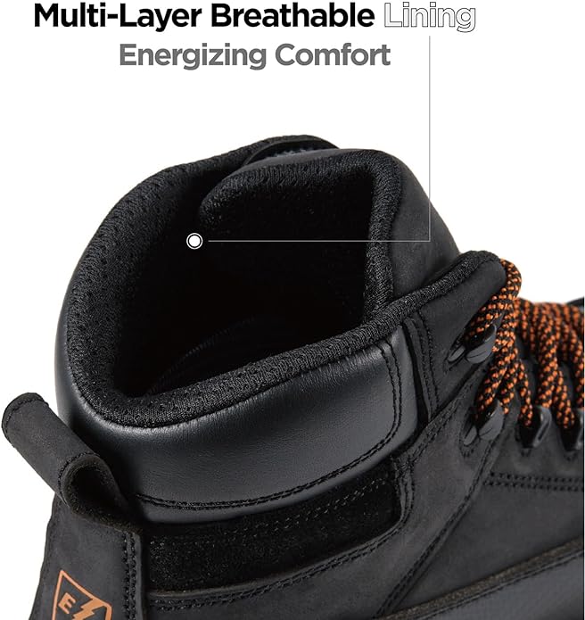 SUREWAY Men's 6" Waterproof Soft/Composite Toe Work Boots - Crazy Horse Leather Safety Shoes,GoodyearWelt Slip Resistant EH Rated Heavy Duty Construction Boots for Industrial, Roofing, Landscaping