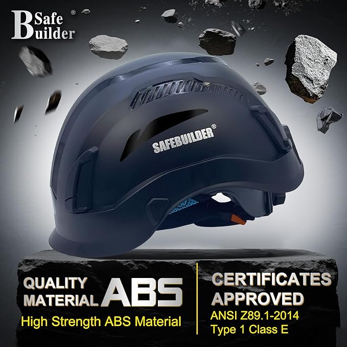 Safety Helmet Hard Hats Construction Head Protection 6-Point Suspension Lightweight Work Outdoor,Industrial ANSI Approved