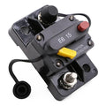 12V 24V 15A Circuit Breaker Manual Reset for Car RV Solar Marine Automotive, 12 Volt-32V DC Boat Trolling Motor Breaker 15 Amp, T3 Resettable in-Line Fuse, Overload Protection, Waterproof
