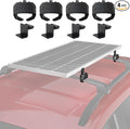 BougeRV Solar Panel Crab Mounting Kit for Cars with Cross Bars, Roof Rack Clamps Fits Most Luggage Rack Without Drilling, 100 to 200 Watt Solar Panel Mounting Brackets, Auto Off-Grid Solar Systems