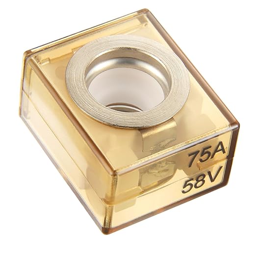 BOJACK 75A Marine Rated Battery Fuse 58V DC Max IP66 Waterproof Fuse Holder