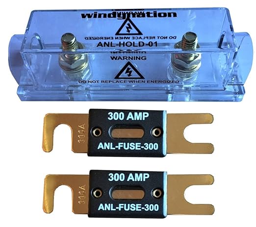 WindyNation ANL Fuse Holder + Fuse (2pcs 300A)
