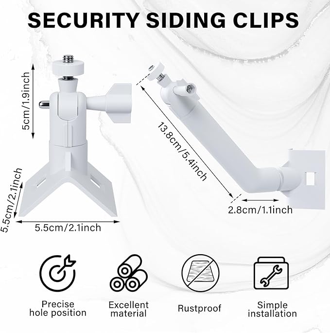 2-in-1 Ring Pole Mount for Cameras and Solar Panels No Drill 360° Adjusted Outdoor Security Camera Pole Mount with 6 Adjustable Metal Loops Compatible with Ring，Blink, Eufy, Wyze