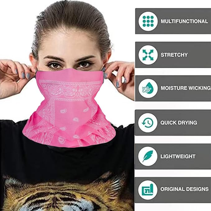 Neck Gaiter Masks Tube Scarf,Seamless Bandanas Buffs Gators,Ourdoor Face Mask Face Covering Multi Headwear