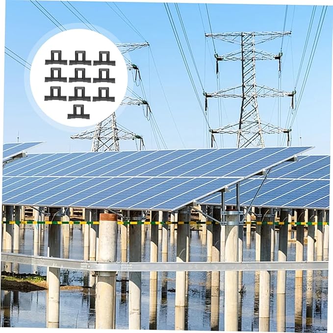12pcs Solar Panel Drainage Clips Clips for Efficient Mud Removal and Water Management Compatible Photovoltaic Panels