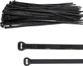 150pcs Push Mount Zip Ties 12 inch, Self Locking Straps Cable Zip Tie with Stainless Steel Metal Tooth Locking Device Heavy Duty Nylon Zip Tie Clips (12", Black)