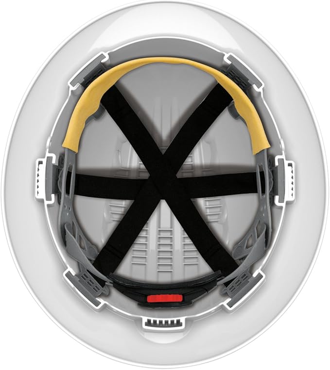 280-EV6161-10V Full Brim Hard Hat with HDPE Shell, 6-Point Polyester Suspension and Wheel Ratchet Adjustment Vented, White