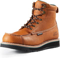 Golden Retriever 6''Composite/Soft Toe Work Boots For Men,Waterproof Wedge Moc Toe, Oil/Slip Resistant, Leather Welt, Industrial Construction Durty work Boots,EH G6155-G6255-G6355