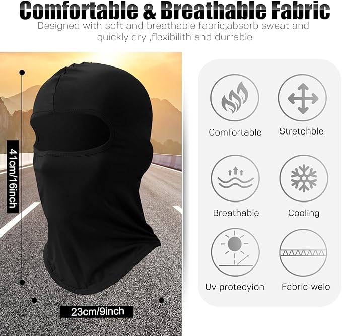 30 Pcs Balaclava Ski Face Mask Full Face Cover Mask UV Protection Cooling Neck Gaiter Summer for Men Women Winter Outdoor