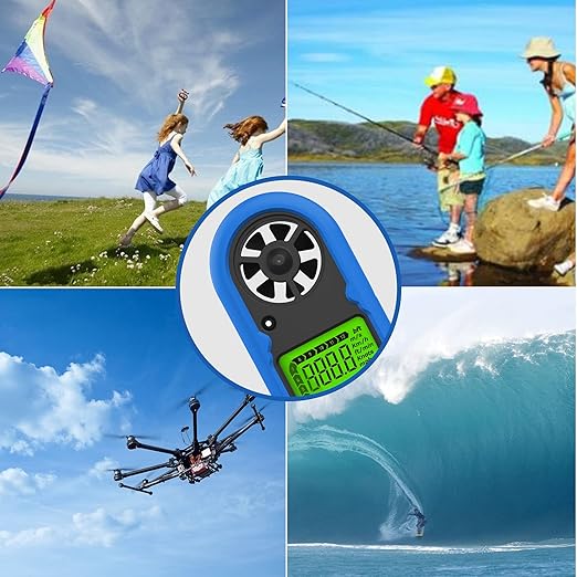 HoldPeak Handheld Anemometer Mini, 65MPH Small Wind Speed Meter Gauge Air Flow Velocity Temperature Measuring Device for Outdoor Sailing Surfing Drone Flying Golf Shooting HVAC 816BH