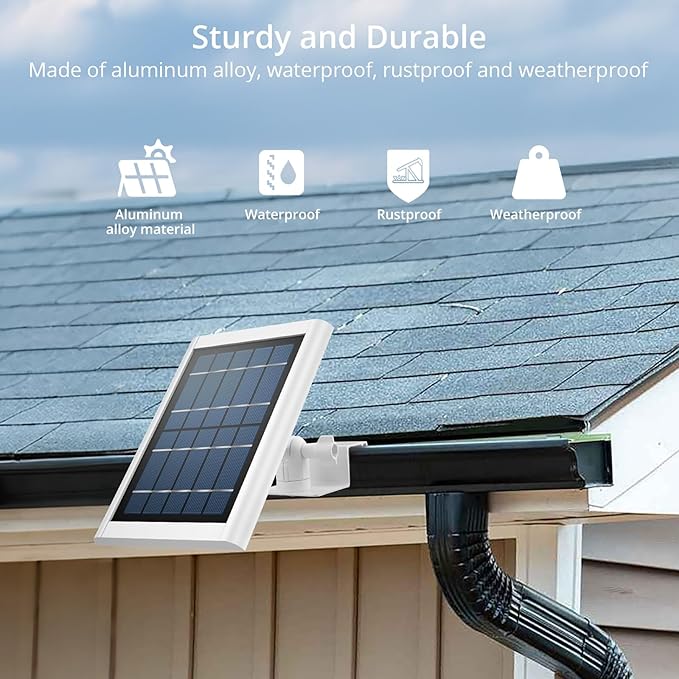 Anbte Universal Solar Panel Gutter Mount, Aluminum Gutter Mount for Solar Panel, Cams and More with Standard 1/4"-20 Screws,Outdoor Mounting Accessories, White