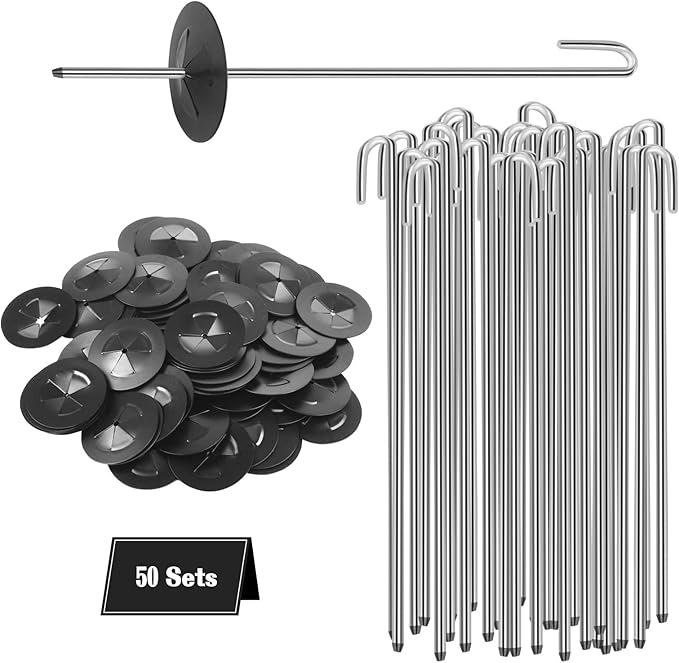 Solar Panel Bird Guard Fastener, 50 Sets Critter Guard Clips for Attaching Wire Mesh to Solar Panels, Stainless Steel Fastener