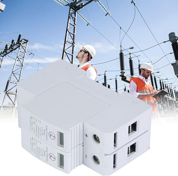 Lightning Protector, Voltage Surge Arrester Device, 2P 40KA Low-Voltage Arrester, Photovoltaic Lightning Protector