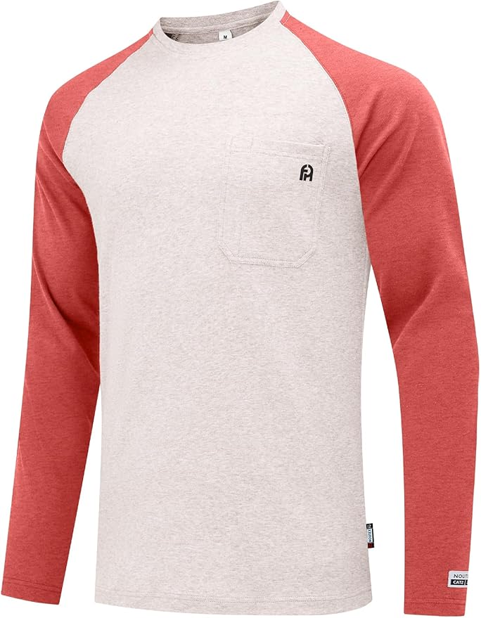 FR Shirts for Men Lightweight Fire Resistant Shirts 5.5oz for Men Long Sleeve NFPA2112/CAT2