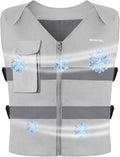 HENNCHEE Cooling Safety Vest for Men & Women, 12PCS Ice Packs, Body Cool Clothing for Hot Weather Outside Workers