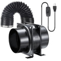 4inch Axial Fan Kit, Exhaust Extractor Blower Ventilation Fan with Button Switch, Dryer Hose for Grow Tent, HVAC, 3D Printer