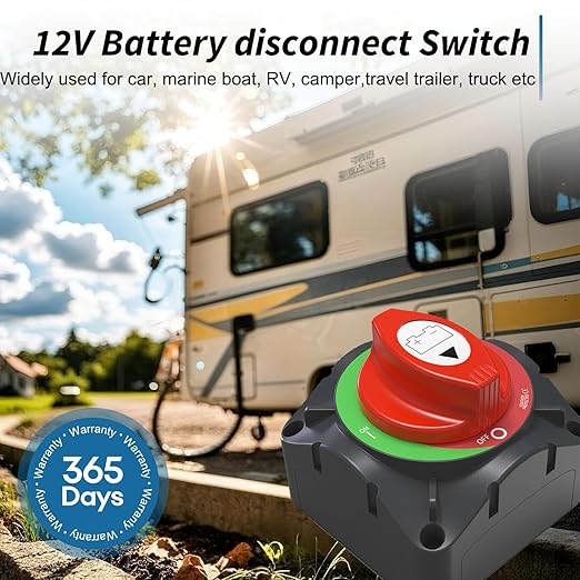 COZYEHOO Battery Disconnect Switch 12V Master,12V-48V Battery Shut Off Switch 275Amps High Current for Car Marine Boat RV Vehicles(On/Off)