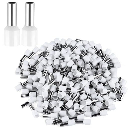 XHF 200 PCS AWG 6/16mm² Wire Ferrules Insulated Copper Crimp Connectors, Crimp Pin Cord End Terminals White