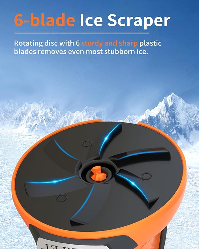 Electric Ice Scraper, Ice Scrapers for Car Windshield, Ice Removal Tool for Car in Winter, Handheld Snow Scraper for Car, Cordless Snow Remover, Portable De-ice Tool