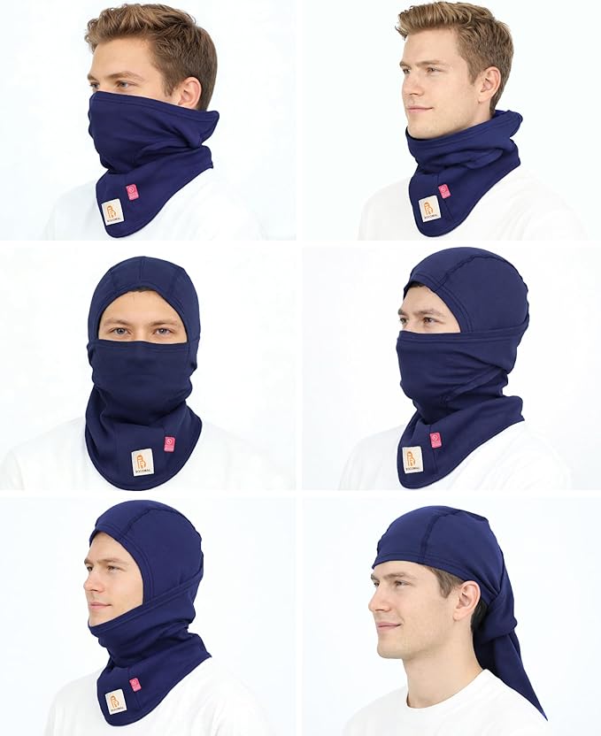 BOCOMAL FR Flame Resistant Balaclava Face Mask Arc Rated NFPA2112 CAT2 Helmet Liner Covering Hood for Welding