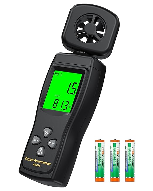 Anemometer, Wind Meter Handheld, CMF Meter to Measure Wind Speed and Temperature to Assist in Drone Flights, Outdoor Activities, Shooting Sports and HVAC Systems