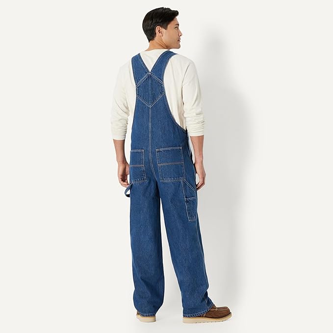 Amazon Basics Men's Relaxed Fit Workwear Bib Overall