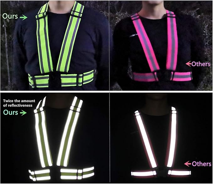 High Visibility Safety Vest | Reflective Running Gear for Walking,Cycling,Construction,Motorcycle|Men,Women(7PACK-XXL)