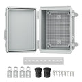 Joinfworld Outdoor Electrical Box Waterproof Junction Box Plastic Outdoor Weatherproof Electrical Enclosure Box Outside 8.7x6.7x4.3