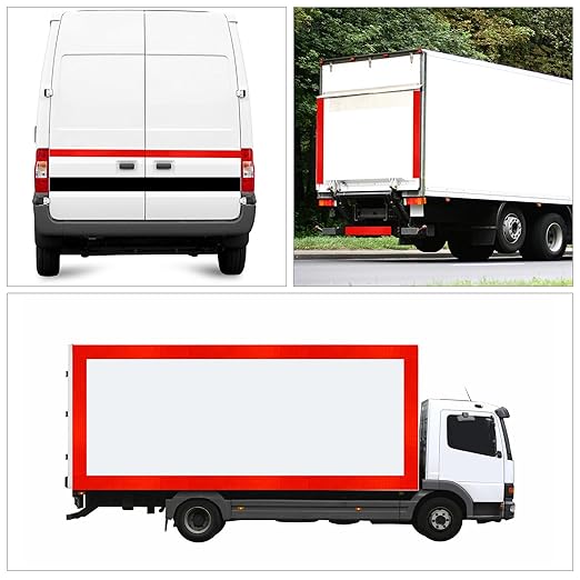 Reflective Tape, Waterproof Self Adhesive Dot Reflective Tape Outdoor Safety Caution Reflector for Trailers, Bikes, Cars（Red, 4 Inch x 32.8 Feet）