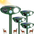 2026 Upgraded Sonic Fortress Pro Deer Repellent Outdoor,Solar Ultrasonic Animal Repellent with Motion Sensor&Flash Light-IP65 Waterproof Cat Deterrent Outdoor for Raccoon,Squirrel-Garden&Yard (4 Pack