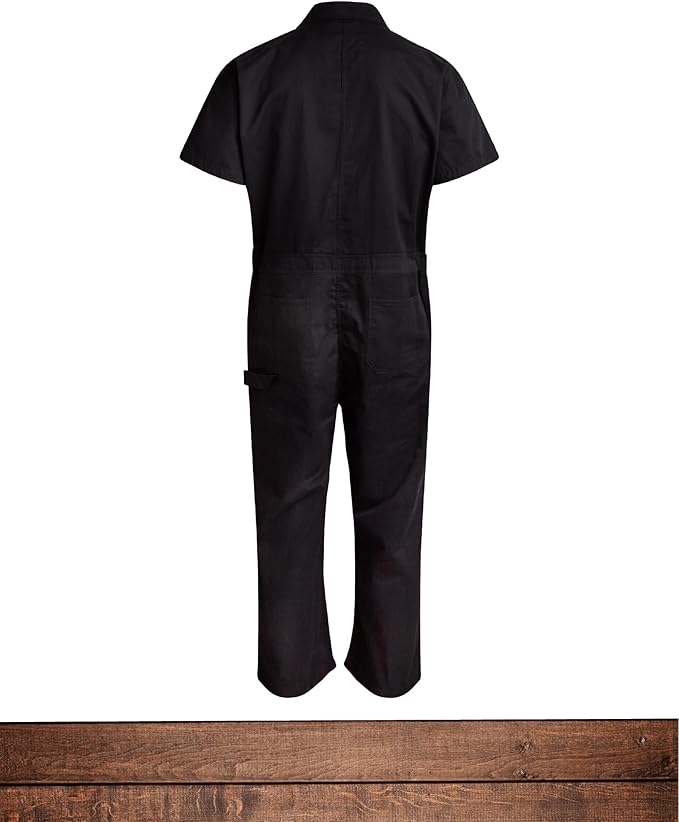 Bass Creek Outfitters Mens Coveralls - Heavy Duty Duck Canvas Short Sleeve Workwear Insulated Coveralls for Men