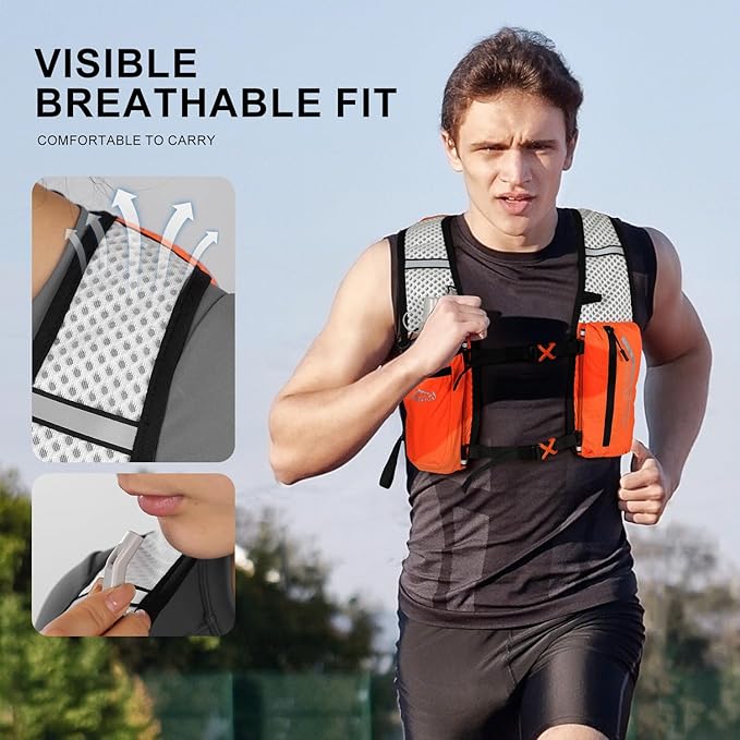 INOXTO Running Hydration Vest Backpack,Lightweight Insulated Pack with 1.5L Water Bladder Bag Daypack for Hiking Trail Running Cycling Race Marathon for Women Men