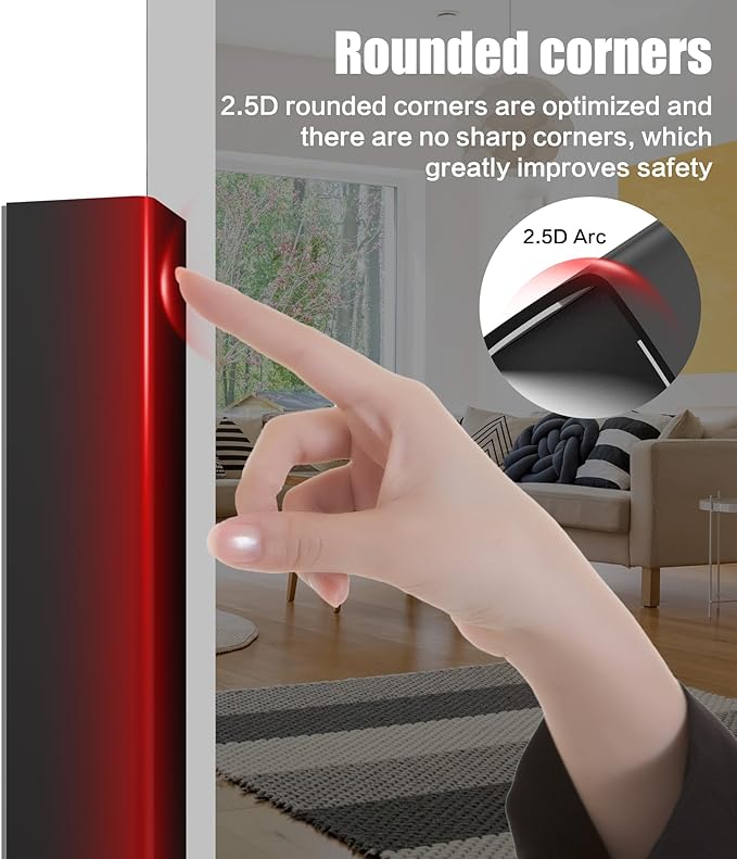 Wall Corner Protector, Walls Edge Protector, Self-Adhesive Wall Corner Guards, PVC Double Side Edge Protector, Furniture Stairs Guard (Black, 2pcs x 47.2" L x 1.97" W)