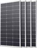400W Solar Panel, 4 Pcs 100 Watt Solar Panel with High-Output Design,High Efficiency Monocrystalline PV Module for for 12V/24V/48V System,RV,Home,Rooftop,Farm,Off-Grid Cabin,Emergency Backup