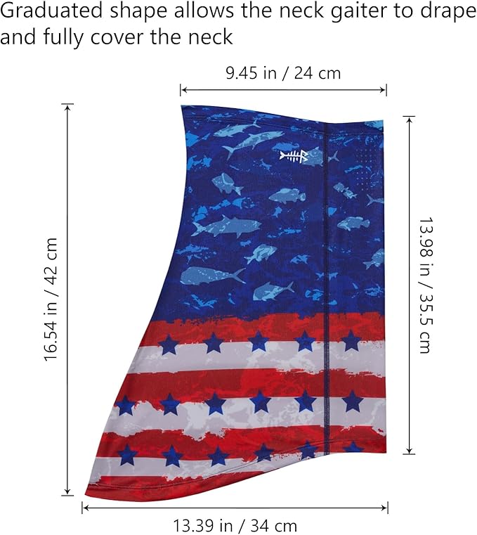 BASSDASH Neck Gaiter Mask UPF 50 Sun Protection for Men & Women, Fishing, Hiking, Outdoor
