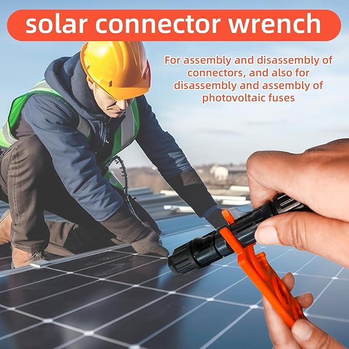 Solar Connector Wrench Disconnect Tool Cable Wire Assembly Tool for Solar Panel Cable PV System Wire,Solar Spanner Wrench Disconnect Tool 6Pcs