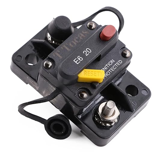 E69 20 Amp Circuit Breaker Manual Reset Waterproof IP66 Protection Mini Surface Mount IP66 20A Switchable