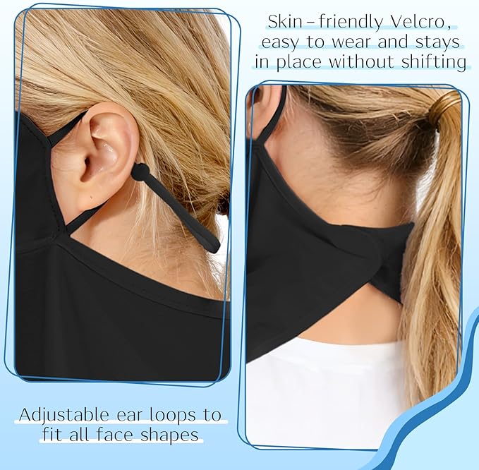 4 Pcs UV Sun Protection Face Mask and Neck Gaiter Scarf Cover UPF50+ Breathable Cooling Design for Summer Outdoor Activities