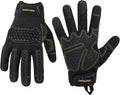 HANDLANDY Mens Work Gloves Touch screen, Utility Mechanic Gloves, Flexible Breathable Fit- Padded Knuckles & Palm