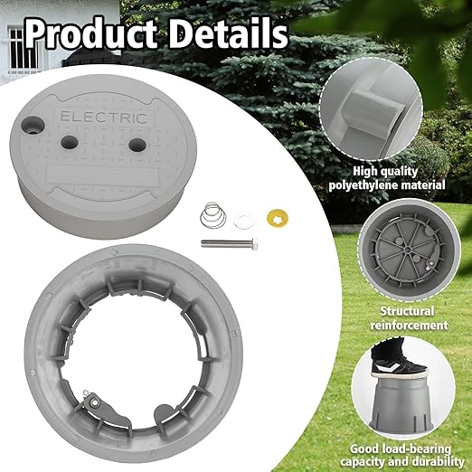 (1 Pack) eflyefly10 Inch Underground Electrical Junction Box In Ground Splice Box