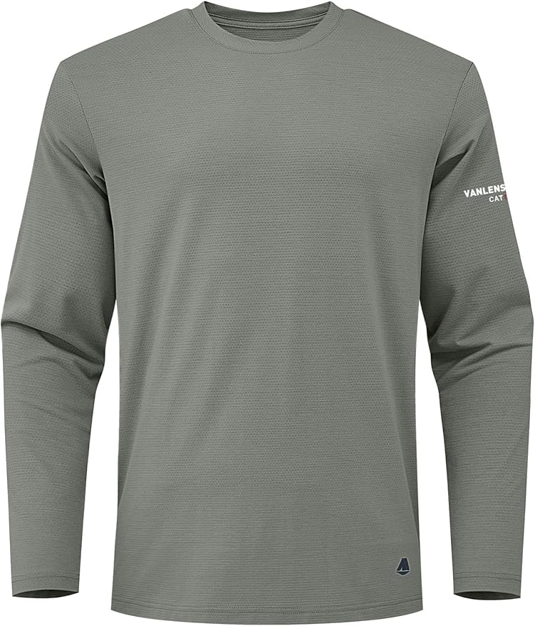 FR Shirts Flame Resistant Shirt 5.5OZ Modacrylic Permanently Flame-Retardant FR Baselayer for Men Light Weight CAT1