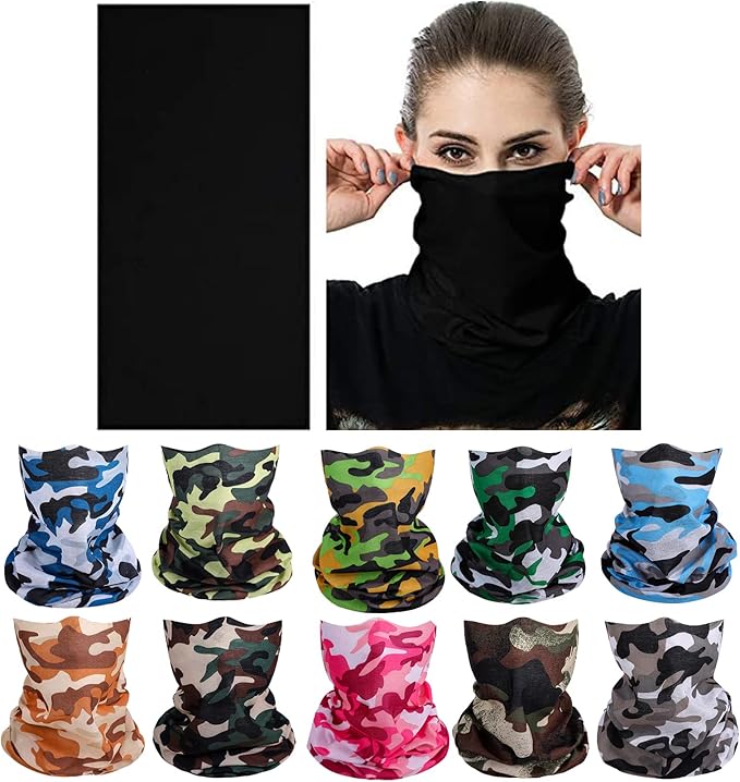 Neck Gaiter Masks Tube Scarf,Seamless Bandanas Buffs Gators,Ourdoor Face Mask Face Covering Multi Headwear