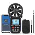 Bluetooth Digital Anemometer, Kethvoz Handheld Wind Speed Meter with Data Logger Measure Air Flow Velocity 0.3~30m/s for Drone Hunting Shooting HVAC Dust Collector