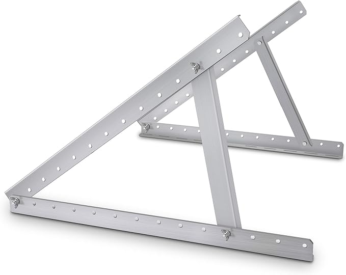 Newpowa Adjustable Solar Panel Tilt Mount Brackets Kit Folding Tilt Legs, Installed for 100 150 200 Watt for Off-Grid, RV, Roof, Boat (27inch Width)