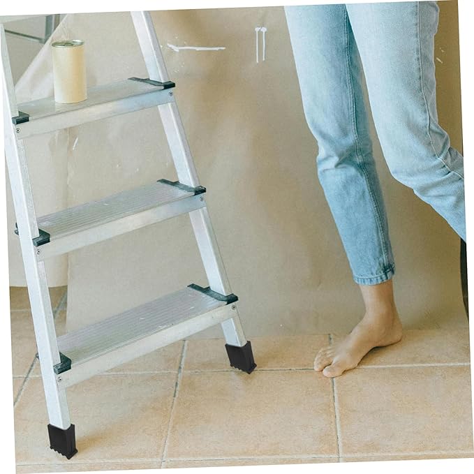 4pcs Ladder Protector Caps Non-Slip Feet Covers for Aluminum Alloy Step Ladders Durable End Caps for Enhanced Stability Suitable for Home and Construction Use