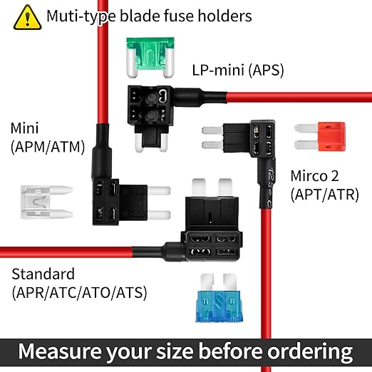 MuHize Micro2 Fuse Tap Add-a-Circuit Kit - 70 Pcs Total (60 Fuses 5A-30A + 4 Adapters) for Car Electronics, ATM Blade Fuse Standard, Compatible with Dash Cam/LED Lights/Audio System