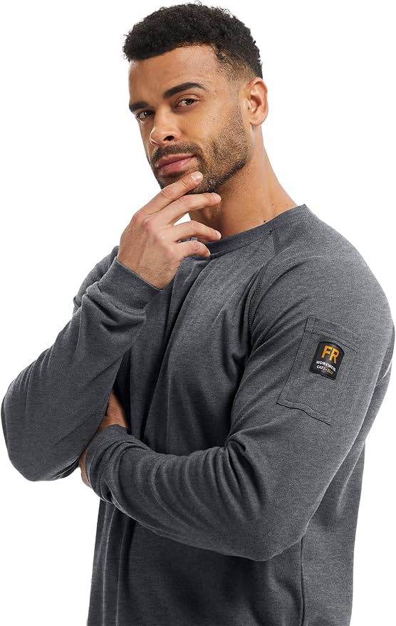 WORKWEYA FR Shirts for Men 5.5OZ Light Weight Welding Flame Resistant Shirts NFPA2112 CAT2